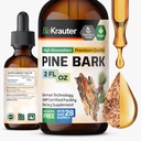 BIO KRAUTER Pine Bark Ekstraksiyon - Antioksis Sıvı Supplement'te Zengin - 400 mg Fransız Deniz Standardı Bark Ekstralar - Vegan, Alkol ve Şeker Ücretsiz - 2 Fl Oz Oz Oz