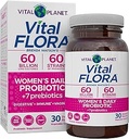 Vital Planet - Vital Flora Women’s Daily Probiotic 60 Billion CFU, 60 Diverse Strains, 7 Organic Prebiotics, Κολπική και Ανοσολογική Υποστήριξη, Bloating, Digestive Health Probiotics for Women 30 Κάψουλες