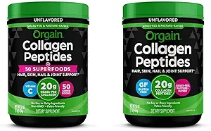 Ya da Kabul Edilen Kolajn Toz + 50 Organik Superfoods, 20g Grass Fed Collagen, & Hydrolyzed Collagen Powder Toz, 20g Grass Fed Collagen - Saç, Skin, Nail & Ortak
