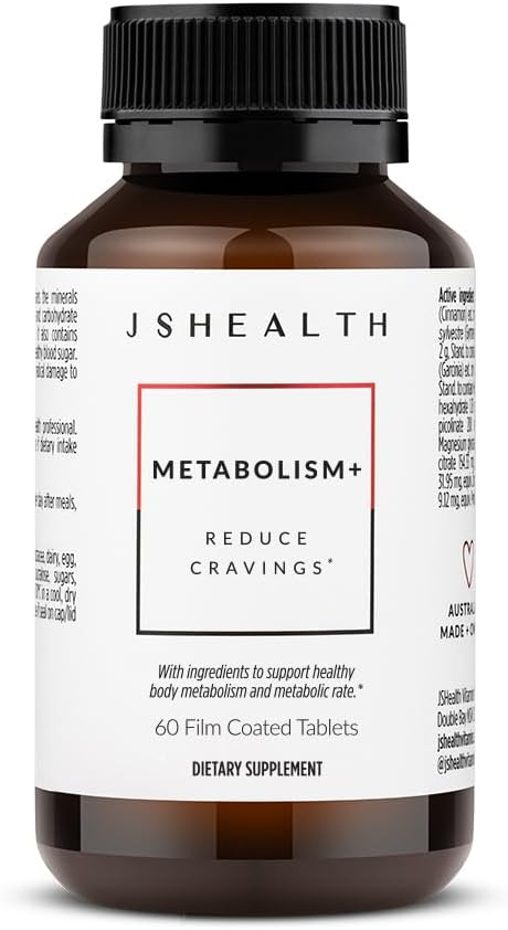 JSHealth Vitaminleri, Metabolism+ Formula, Sağlıklı Doğal Enerji Desteği, Metabolism Bakım Supplement (60 Capsules)