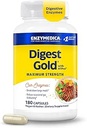 Enzymedica Digest Gold + ATPro, Maximum Strength, Fast-Acting, Helps Digest Large Meals, Prevents Bloating and Gas, 180 Count (FFP)