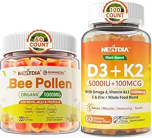 Arı Büyüme Organik 1000 mg + Organik Bitki D3 K2-5X Standart D3K2