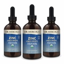 Dr. Mercola Zinc Liquid Drops - Υποστηρίζει την Ανοσοποιητική & Οργανική Υγεία - 15 mg Βιολογικές Υγρές σταγόνες ψευδάργυρου - USDA Organic - NSF Certified - Μη ΓΤΟ, Χωρίς Γλουτένη & Χωρίς Σόγια - 3,88 fl oz (3 Pack)