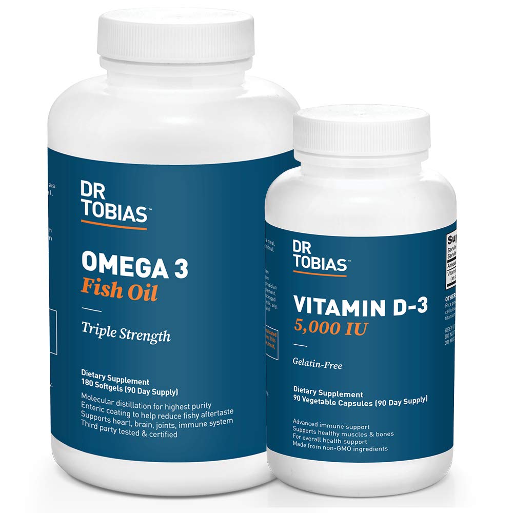 Dr. Tobias Omega 3 Balık Yağı ve D-3 Vitaminleri Genel Sağlık - 3 Ay Supply
