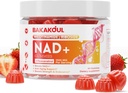 NAD Gummies, NAD Supplement - Liposomal Nicotinamid Riboside, Resveratrol, Quercetin, NAD Nicotinamid Riboside Resveratrol 900 mg, NAD+ Erkekler ve Kadınlar için Tamam, 60 Gummies 1 Pack