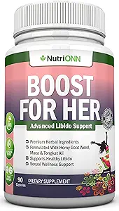 Kadınlar için Libido ATM'si için Boost - Activates & Geliştirilmişlar Libido - Mood & Desire Boost - Non-GMO - All Natural Herbal Aphrodisiac - With Horny Goat Weed, Maca, Tongkat Ali & Tribulus - 90 Capsules