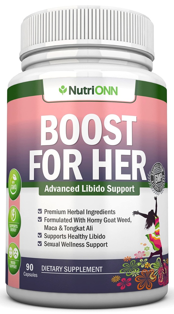 Kadınlar için Libido ATM'si için Boost - Activates & Geliştirilmişlar Libido - Mood & Desire Boost - Non-GMO - All Natural Herbal Aphrodisiac - With Horny Goat Weed, Maca, Tongkat Ali & Tribulus - 90 Capsules