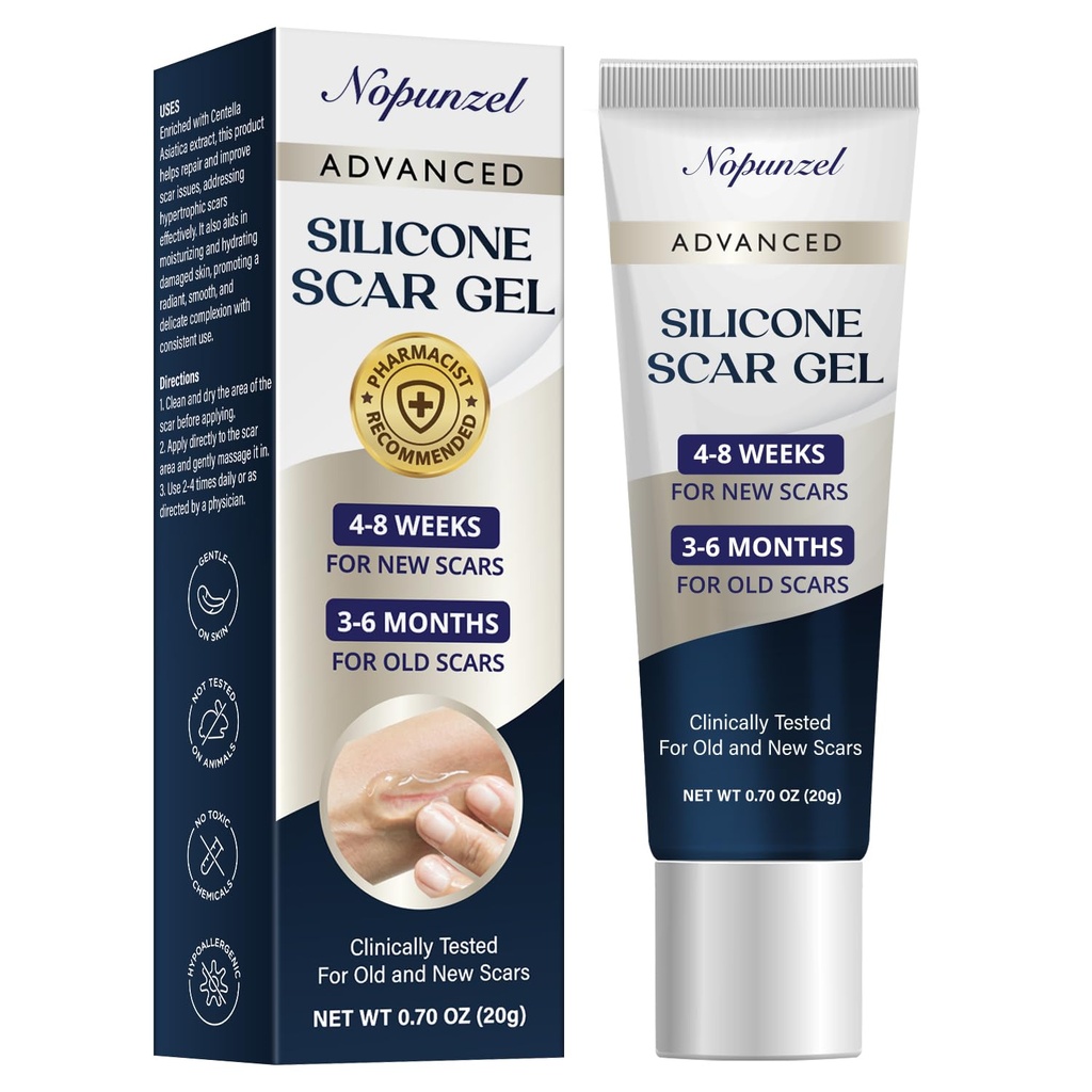 Silikon Scar Gel: Domuzlar için Silikon Gel - Eski ve Yeni Silahlar için Korkunç Görünüm - Tıbbi Sınıf Silikon - Gelişmiş Scar Gel - Scalds - Cerrahi - Yararlı - Stitches - Burns - 20g