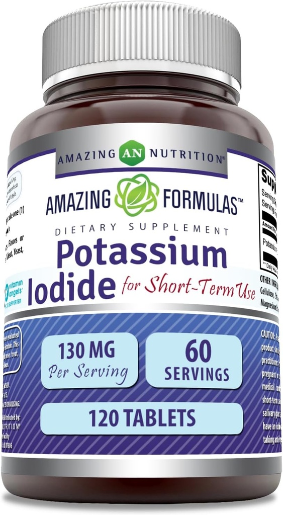 Amazing Formulas P properties Iodide Supplement | 130 Mg | 120 Tablet | Non-GMO | Gluten-Free | Made in USA