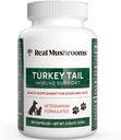 Real Mushrooms Turkey Tail Capsules for Pets –Cat Probiyotiks & Dog Vitamins – Organic Mushroom Supplement for Dogs & Cats – Supports Daily Balance & Well-Being Non-GMO, 90 ct