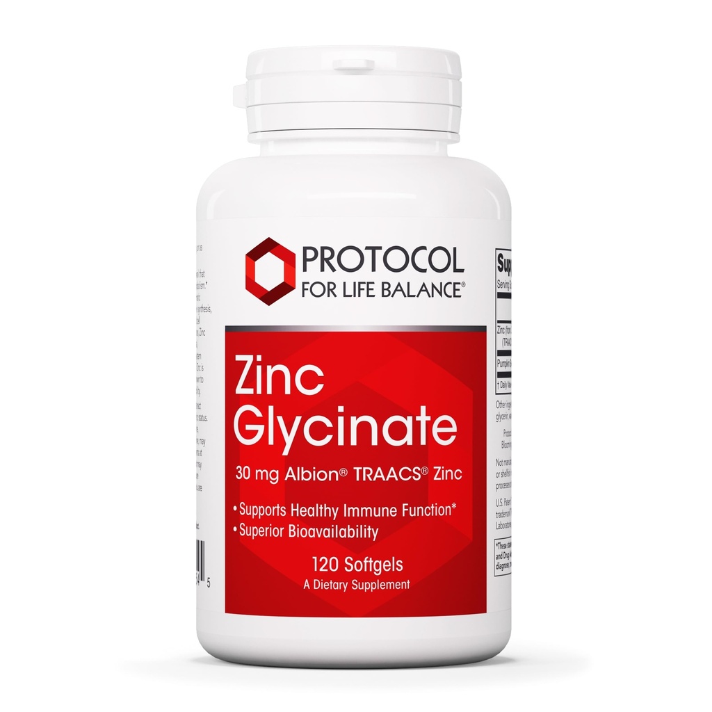 Life çinko Balance Glycinate 30mg - Albion Traacs çinko ile - çinko Glycinate Supplement - Immune System Support* - Keto Friendly & Dairy Free - 120 Softgels