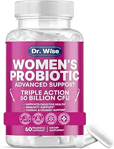 Kadınlar Probiyotik 50 Milyar CFU – Destekler Digestion, Bloating Relief, Vaginal Odor & PH Balance – Urinary Tract & Gut Health – Klinik Olarak Araştırmalı Strains – Non-GMO, 60 Capsules – Non-GMO, 60 Capsules