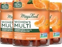 MegaFood Women's Multi - Multivitamin for Women- Gummy Vitamins- Vitamin C, Vitamin D, çinko, B12 & Choline- Immune Support & Bone Health- Vegetarian- Tangerine- 60 Gummies (30 Hizmet) 3 Pack