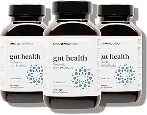Prebiyotiks ile Akıllı Beslenme Gut Health Probiyotikleri -% 100 Soil-Based Strains with MCT Oil for Digestive, Immune Health, Gut Microbiome - Vegetarian - 180 Count(Pack of 3) - 90-Day Supply