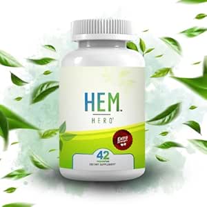 Hero Hem Ekstra Kuvvet Hemorrhoid Tedavisi - Swelling, Soothe Itching & Irritation -% 100 Doğal - 42 Vejetaryen Capsules