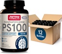 Jarrow Formulas PS100 Phosphatidylserine 100 mg, Brain Health ve Cognition Support için Diyet Supplement, 120 Capsules, 40-120 Day Supply, 12 Paket
