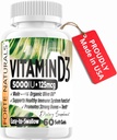 D3 5000 IU Supplement 125 mcg Soft Gels Organik Zeytinyası En İyi Vitamin D3 Supplement for Women & Men Made in USA