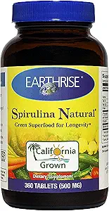 Earthrise Spirulina Natural, 360 δισκία 500mg