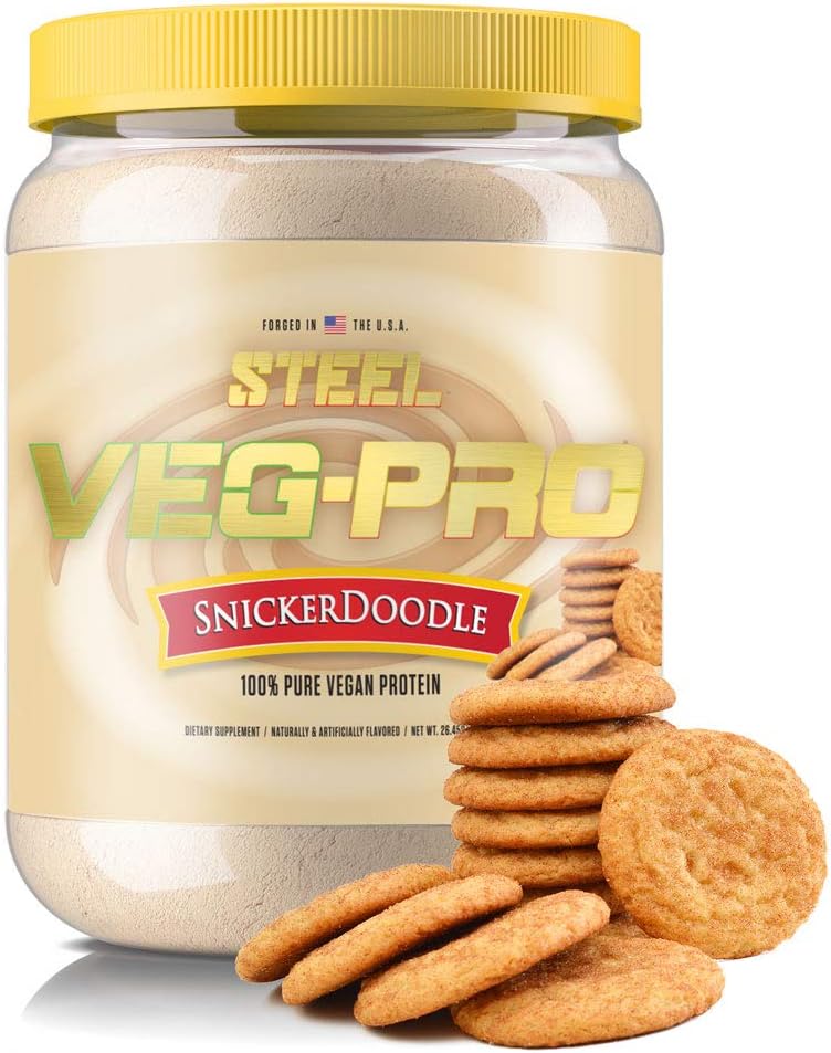 Steel Supplements Veg-PRO | Vegan Protein Toz, Snickerdoodle | 25 Servisler (1.65lbs) | BCAA Amino Asit | Gluten Ücretsiz | Süt | Low Carb Formula