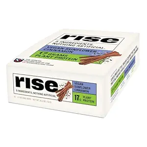 Tor Protein Bar - Vegan Sunflower Cinnamon | Kahvaltı Bar & Protein Snack 17g Protein Sadece 5 Bütün Gıda Malzemeleri - Ücretsiz Soy Ücretsiz Soy Ücretsiz