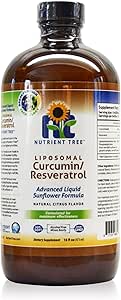 Liposomal Curcumin (Turmeric)/Resveratrol, 78 Dos, Alkol Free, Non-Soy, Non-GMO, ABD'de Yapıldı