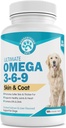 Wanderfound Pets - Omega 3 Fish Oil for Dogs, Smoked Salmon ve Liver Flavor, 120 Chewable Tabletler
