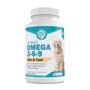 Wanderfound Pets - Omega 3 Fish Oil for Dogs, Smoked Salmon ve Liver Flavor, 120 Chewable Tabletler