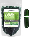 XPRS Nutra Boyutu 3 Boş Kapsüller - 500 Kont Boş Vegan Capsules - Vejetaryen Boş Pill - DIY - Veggie Pill Caps (Forest Green)