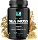 İrlanda Deniz Moss Capsules | Organik İrlandalı Moss ile, 300 mg Burdock Root & 500 mg Bladderwrack Toz | 45 Günlük Supply | 1300 mg Kompleks | Yourroid & Immune Support | 90 Veggie Pills