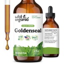 Wild & Organic Goldenseal Tincture - Lung & Digestive Support - Goldenseal Root Extract Liquid Drops - Vegan, Sugar & Alkol-Free Herb Supplement - 4 fl ozz