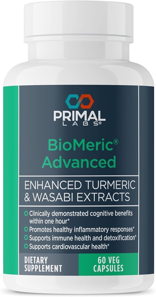 BioMeric Advanced - Turmeric Curcumin ve Wasabi Türleri ile - 60 Capsules