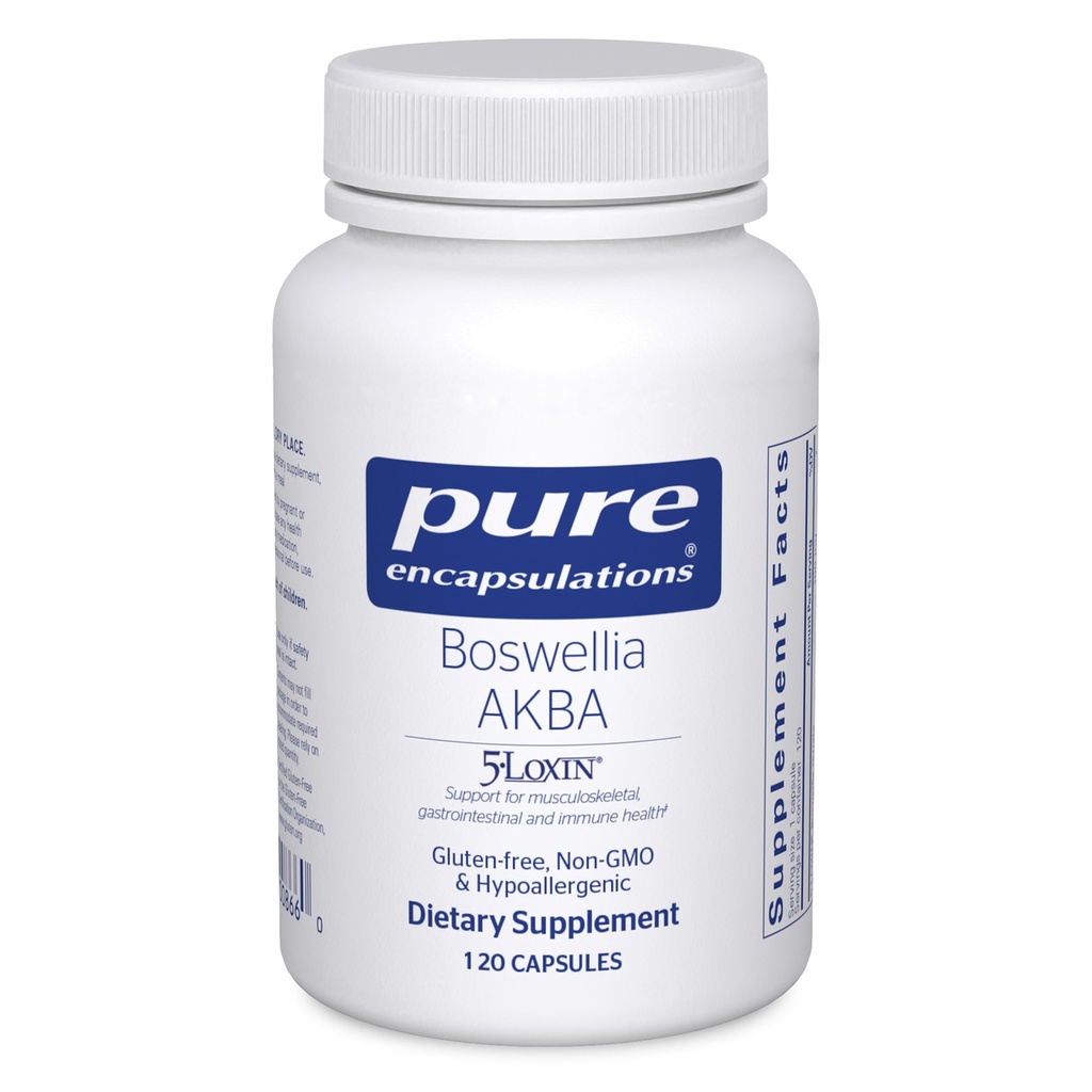 Pure Encapsulations Boswellia AKBA - Ortak Sağlık, Kolon, Immune System, Gastrointestinal Tract & Cell Health* - 5LOXIN Boswellia Ekstraksiyon - Vegan & Non-GMO - 120 Capsules