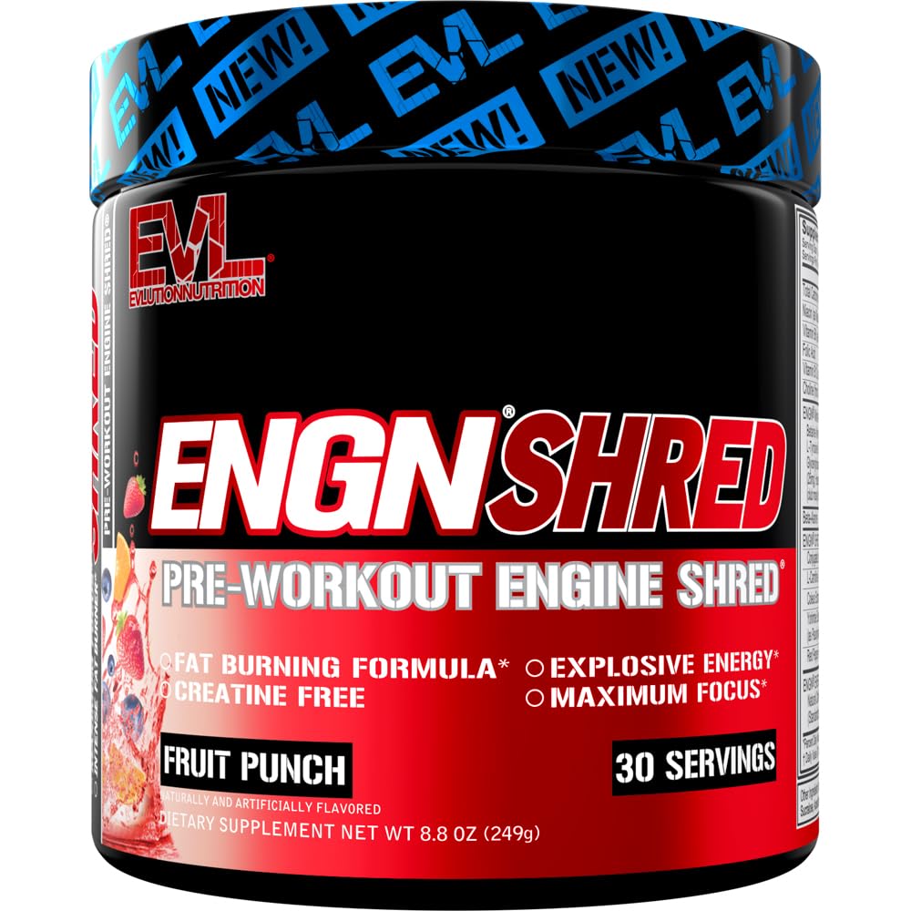 EVL Ultimate Pre Workout Toz - Termogenic Fat Burn Support Preworkout Toz İçecek Son Enerji Oda ve Stamina - ENGN Ked Intense Kretine Free Preworkout I