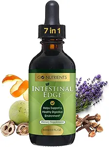 Go Nutrients Intestinal Edge – Bot Cleanse for Humans with Wormwood, Black Walnut, Clove - Kadınlar için Detox Sıvı, Erkekler, Çocuklar ve Yetişkinler - Organik Herbal Digestion & Wellness için Destek - 2oz