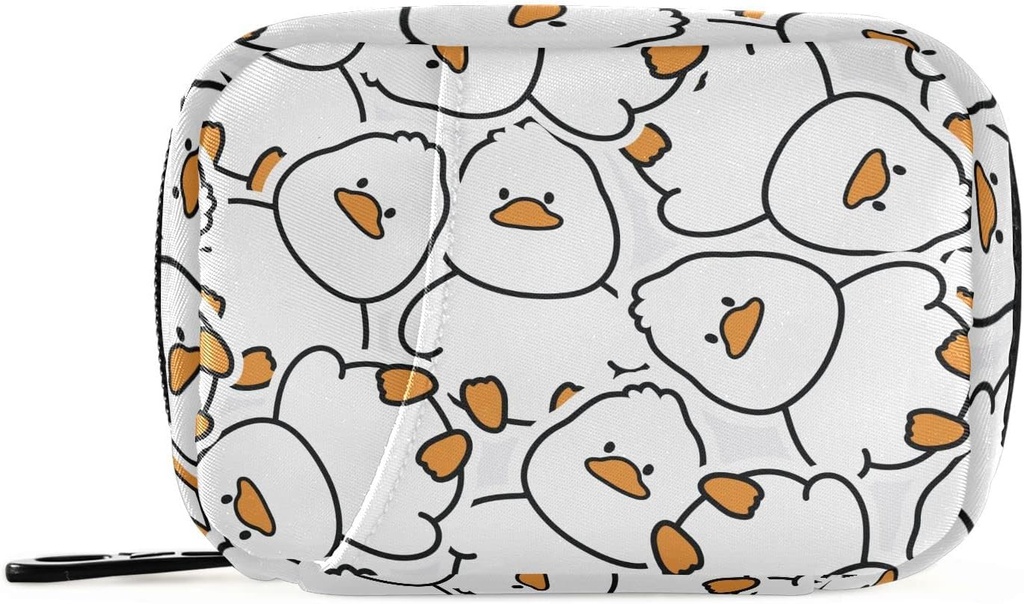 Pill Box Cute Duck 7 Günlük Pill Case Travel Pill Organizer Bag with diamond Weekly Vitamin Medicine Supplement Sahibi Pouch Bag