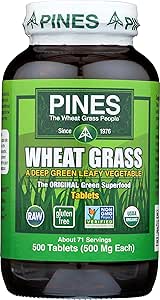 Pines Organic Wheat Grass, 500 Kont Tablet