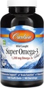 Carlson - Super Omega-3 Gems, 1200 mg Omega-3s, Cardiovascular Destek, Beyin Fonksiyonu & Vizyon Sağlığı, 180 yumuşak jel
