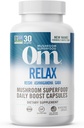 OM MUSHROOM SFOOD Relax Mushroom Capsules, 90 Kont, 30 Gün, Reishi Mushrooms, Ashwagandha, GABA, L-Theanine, Magnezyum, Adaptogens for Stress Support (Formerly Gally Zen, Ambalaj Vary)