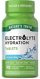 Nature's Truth Electrolyte Tabletler | No Sugar | 90 Count | Vegan, Non-GMO & Gluten Free Hydration Supplement | With Minerals