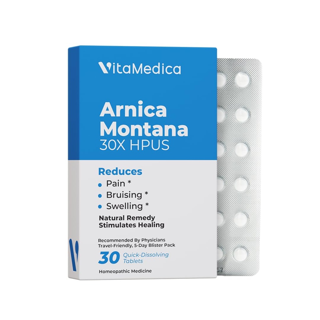 Arnica Montana 30X HPUS, Klinik Not, Hızlı Dissolve Tabletler, Ağrı ve Bruise Yardımı Ameliyattan Sonra Beş Gün Kurtarma Paketi veya Yararlı, Doğal İyileştirme, Stomach'ta Nazi - 30 Kont
