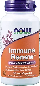 NOW Foods Mushroom Immune Renew, 90 Veg Capsules (Pack of 2)