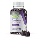 VITEEY Sambucus Elderberry Gummies for Yetişkinler & Gençler + çinko & Vitamin C - Sugar Free - Immune Support & ATM Herbal Supplement - Vegan, Gluten Free, Gelatin Free, GMO Free, Chewable Berry Flavored
