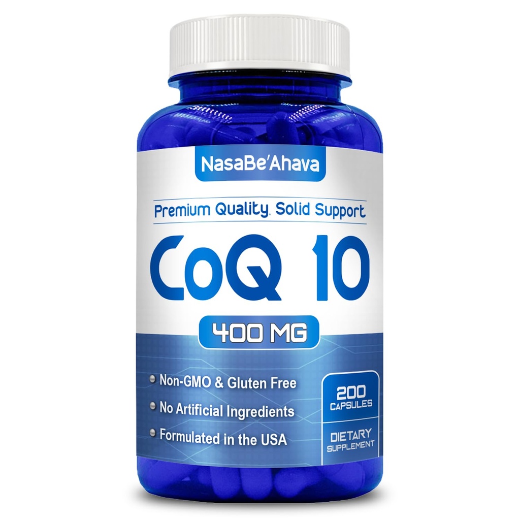 CoQ10 400 mg Capsules | Vegan Friendly Coenzyme Q10 400 mg in Easy Abxia Ubiquinone Supplement for Skin Heart and Energy Support | Made in the USA in cGMP Olanaklar (100 Hizmet)