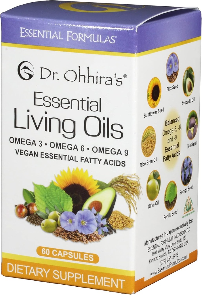 Dr. Ohhira's Vegan Omega 3, EFA ve Fish Oil Alternative, 60 Capsules