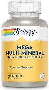 Solaray Mega Multi Mineral (25 μερίδες, 100 κάψουλες)