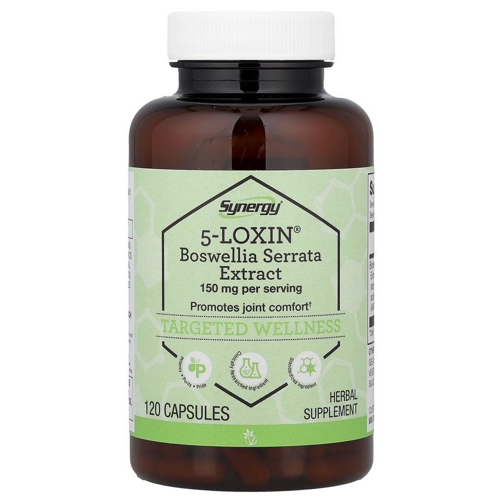 Vitacost Synergy®, 5-Loxin®, Boswellia Serrata Extract, 120 Capsules (75 mg per Capsule)