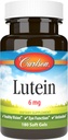 Carlson Lutein 6 mg, Vision Support & Eye Health Supplement, Antioxy Formula ile Zeaxanthin, 180 Softgels