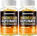Magnezyum Glycinate Gummies 1000 mg - Sugar Free Magnezyum P Properties Supplement with Vitamin D, B6, CoQ10 for Calm Mood & Sleep Support - 120 Orange Gummies.