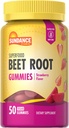 Sundance Beet Root Gummies | 50 Count | Superfood | Black Pepper | Strawberry Flavor | Vegan, Non-GMO & Gluten Free Supplement Supplement