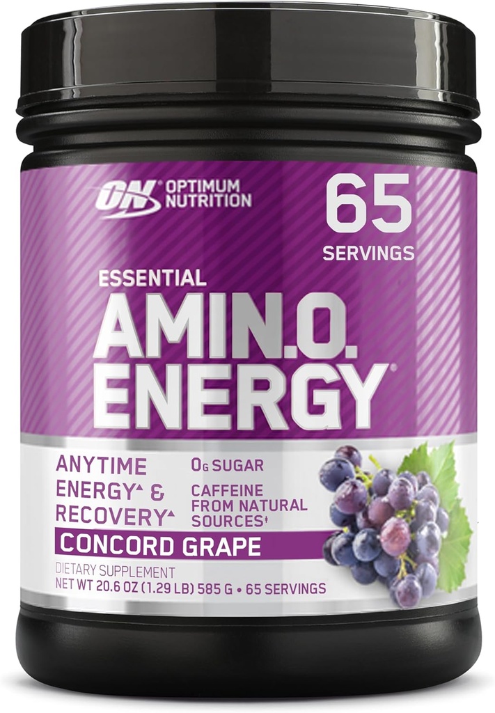 Optimum Beslenme Amino Enerji - Yeşil Çayla Çalışmak, BCAA, Amino Asits, Keto Friendly, Green Coffee Extract, Energy Toz - Concord Grape, 65 Hizmet (Pazar Mayıs Vary)